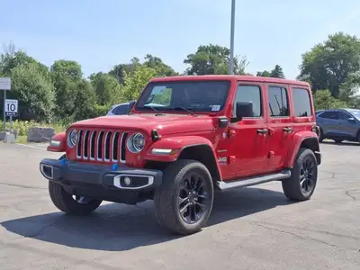 Check out this certified 2022 Jeep Wrangler 4xe Unlimited Sahara. Its Automatic transmission and 2.0...