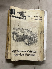 Sm291 Kawi Bayou 400 4X4 KLF400 ATV Service Manual