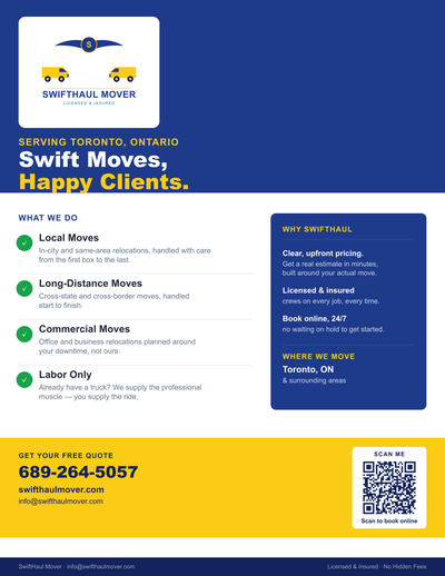 Professional Movers in Toronto - SwiftHaul Mover, View more