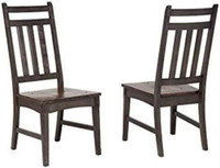 Set of 2 Wooden Dining Room Chairs