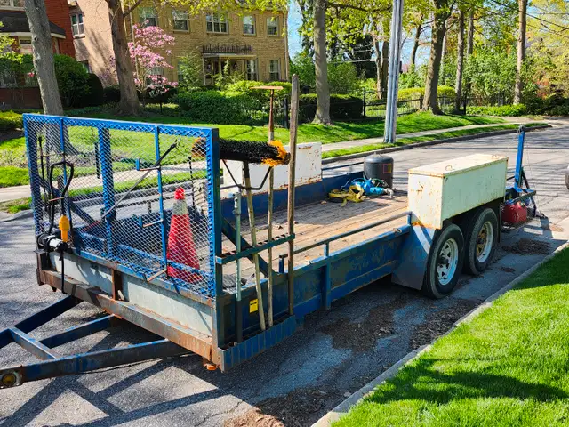 16 X 6 Open landscape trailer with ramp.  Tandem 3,500lb axles in Cargo & Utility Trailers in Guelph - Image 4