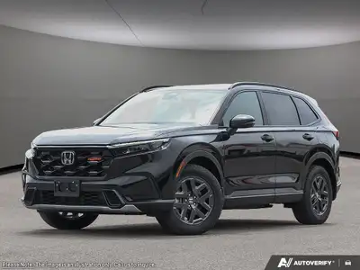 Experience the 2026 Honda CR-V Hybrid TrailSport in stunning Black, equipped with All-Wheel Drive fo...