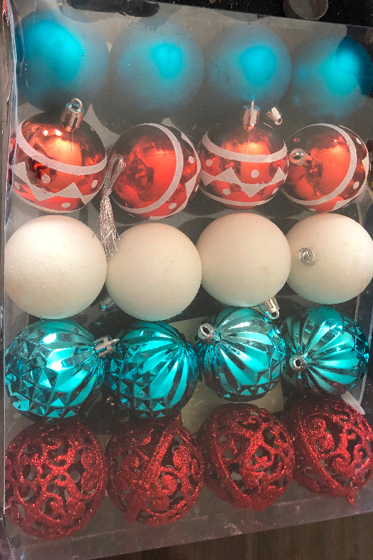 20 Christmas balls /ornaments New in package in Holiday, Event & Seasonal in Timmins
