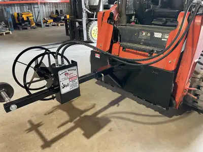 Made in Alberta wire roller, hydraulic, drawbar and 2” receiver mount. Roll up used wire, reuse the...