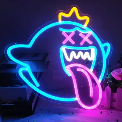NEW LED KING BOO NEON WALL SIGN DECOR FMW8192, View more