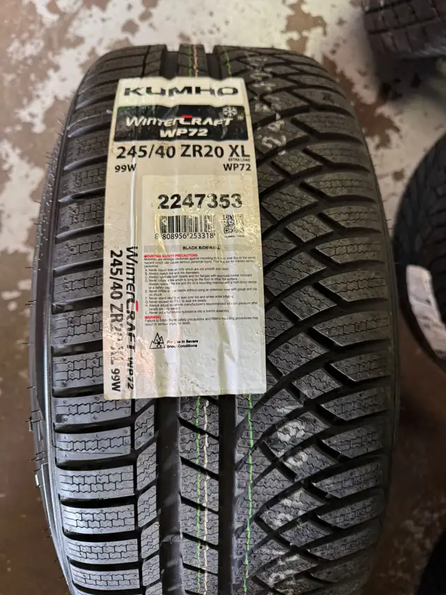 Four New 20″ 5x114.3 RTX Zenith Wheels w/ 245/40R20 Kumho Winter in Tires & Rims in Oakville / Halton Region - Image 3