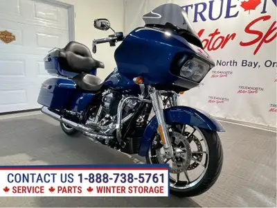 Canadian Harley at True North Motor Sports has just 31,898 km! Vivid Reef Blue Hot Rod Bagger is pow...