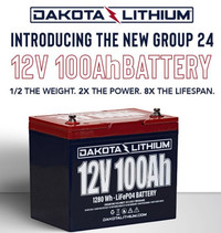 New Generation Dakota Lithium 12V 100AH, Full 11 Yr Warranty