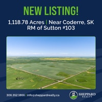 1,118.78 ISC Acres | RM of Sutton #103 | Near Coderre, SK Regina Regina Area Preview