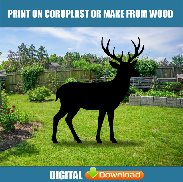  FREE Deer Silhouette Template – DIY Yard Art or Wall Decor in Free Stuff in City of Toronto - Image 3