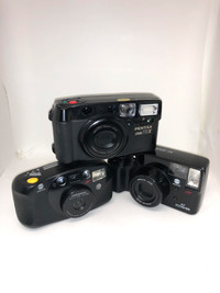 Bundle of 3 Point and Shoot Cameras *FOR PARTS OR DISPLAY ONLY*