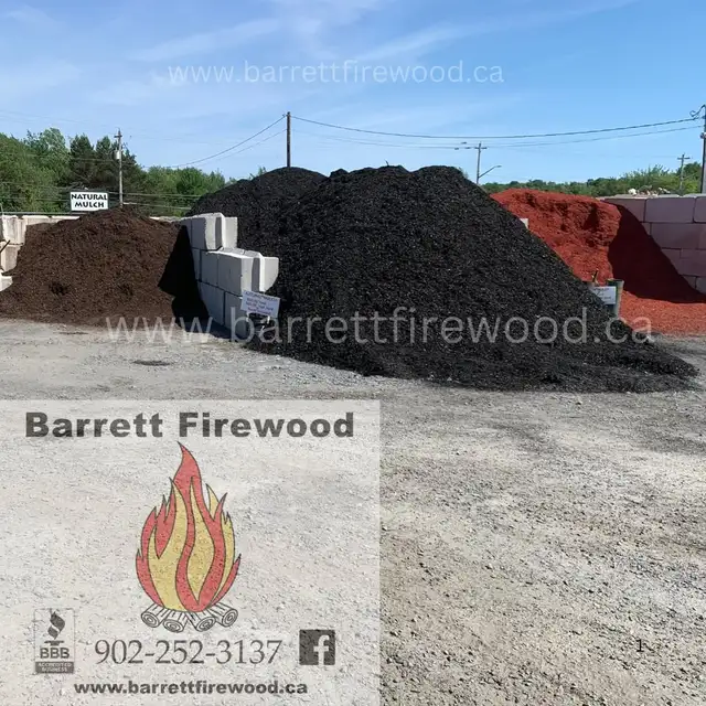 Black, Red and Natural Mulch