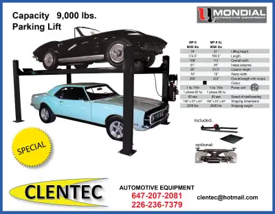 PARKING LIFT / 4 POST HOIST - $3850 - CLENTEC, View more