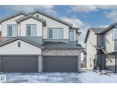 Experience modern living in this stunning, brand-new half-duplex in Leduc’s rapidly growing Woodbend...