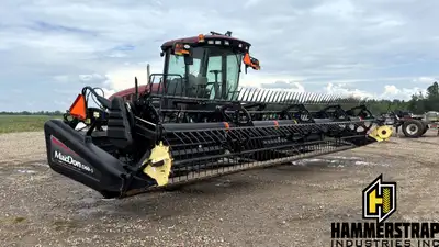 2012 MACDON M155 Swather Windrower w/ 30 Ft Draper Header Cummins QSB4.5 4.5L 4 cylinder 156 HP turb...