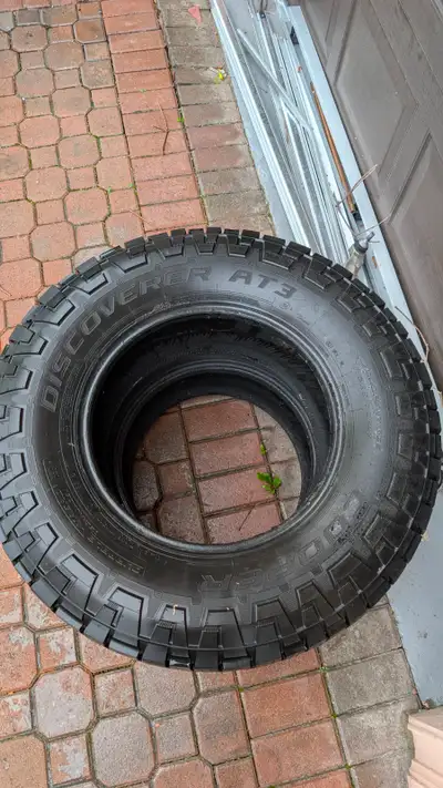 I sell 2 all season Cooper Tires 285 x 70 R17. Lots of thread left (see pics) Will fit: Toyota Tacom...