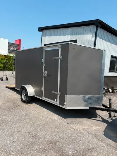 2012 6x12 V Nose Grand River Trailer Canadian built unit Good shape Tires in good shape 12’ box plus...