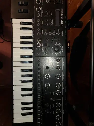 Roland JD XI Synthesizer with Original Bag & Black Overlay, View more