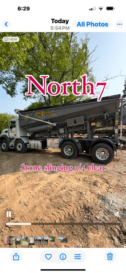 North 7 ,gravel delivery stone slinger ,dump Truck triple mix mulch topsoil mushroom mix river rock...