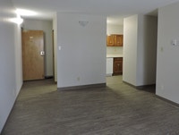 This one-bedroom apartment has a spacious living room/dining room,a full bathroom, and kitchen with... (image 3)