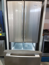 Stainless Fridge and Freezer. French Doors.