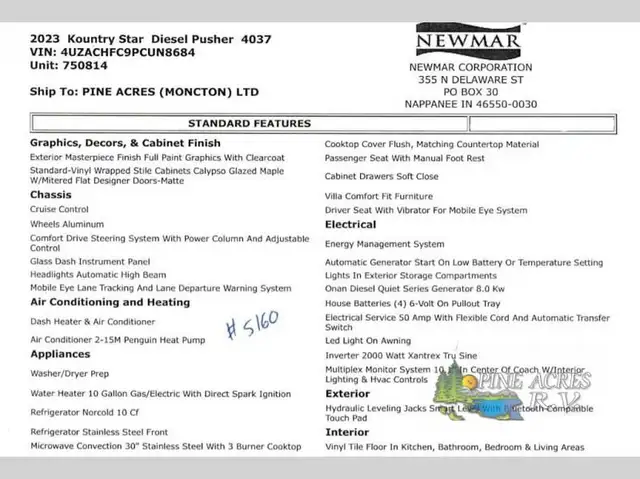 2023 Newmar Kountry Star 4037 Diesel Pusher 360 h.p. in RVs & Motorhomes in Moncton - Image 84