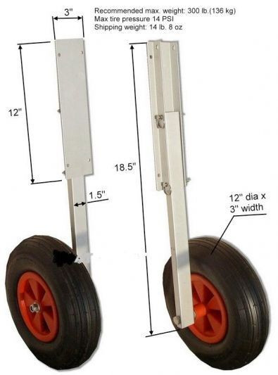 NEW! Aquamarine Heavy Duty 16'' Launching Wheels -Stainless in Boat Parts, Trailers & Accessories in St. Albert - Image 4