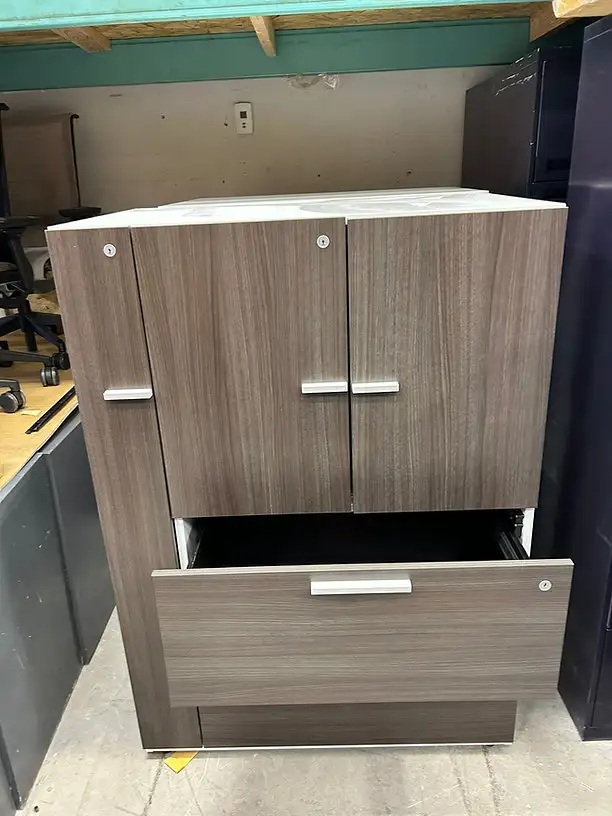 Teknion Storage with 2 Drawer Filing Cabinet with Coat Hanger!62863278462211122
