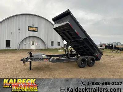 2026 RawMaxx GDX 83in. x 14in. Dump Trailer 14K - 28in. Deck Height - 14,000# GVWR - 4,608# Curb Wei...