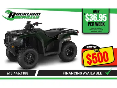 Honda RANCHER 420 2026 Le Honda TRX420 Rancher est un VTT utilitaire robuste, prêt à vous accompagne...
