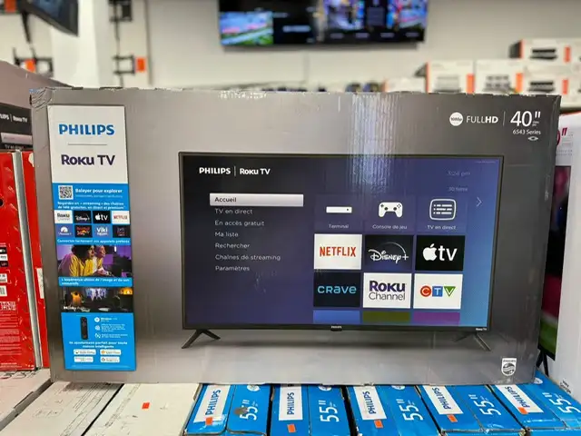 PHILIPS 40" FRAMELESS 1080p SMART ROKU TV in TVs in City of Toronto - Image 2