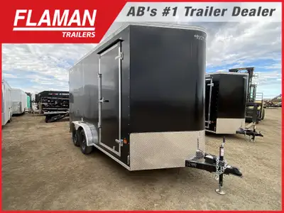 2026 ROYAL 7.5'X16' ENCLOSED CARGO TRAILER Color: Black Width: 7.5' Length: 14' Straight Wall + 2' V...