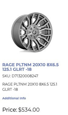 20x10 Fuel Rage Rims 8x165 Dodge Ram GMC Chevy 2500 3500 in Tires & Rims in Saskatoon - Image 2