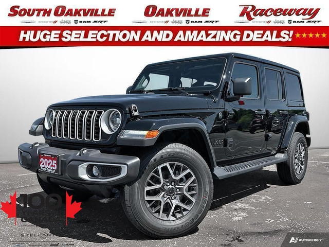 2025 Jeep Wrangler SAHARA | LOCAL TRADE | 1 OWNER | APPLE CARPLA in Cars & Trucks in Oakville / Halton Region