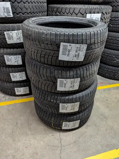 SET OF 4X P225/50R17 225/50/17 MICHELIN X ICE XI3 TAG # 20502 ** Please read details below ** MR. TI...