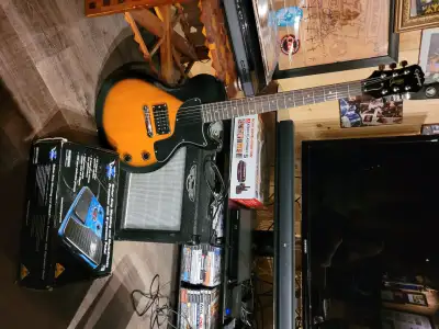 Epiphone Junior Guitar, Amp and effect pedal, View more