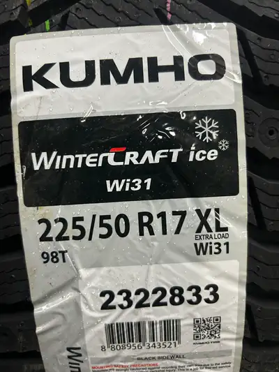 These are NEW Kumho WinterCraft Wi31 TOP-LINE Winter tires. $60 Mail in Rebate With The Purchase of...