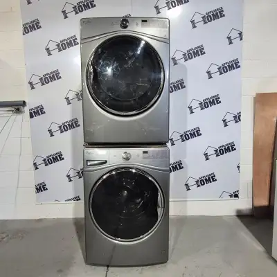 Used Whirlpool Washer & Dryer Stackable Stainless 27″, View more