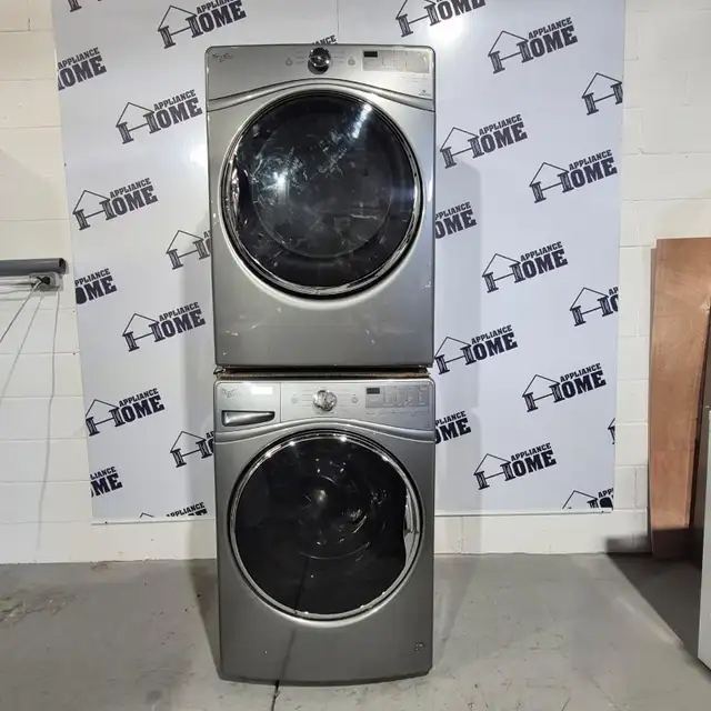 Used Whirlpool Washer & Dryer Stackable Stainless 27″63848994822275120