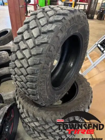 SET OF FOUR USED FIRESTONE DESTINATION MT2 TIRES, 20,000KM TRAVELLED WITH TONS OF TREAD REMAINING, P...