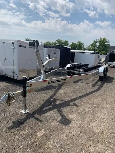 Excalibur BT18000 Tri Axle boat trailer. -2 X 8 HSS steel tube frame with 3 X 5 Tongue. -3 X 7000 lb...