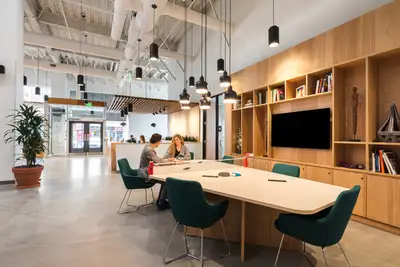 Find an office space for rent thats configured to support teams of 10 employees and meets all your n...