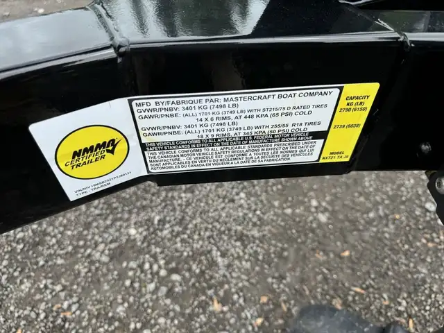 2023 Mastercraft NXT 21 Remorque Tandem in Cargo & Utility Trailers in Rimouski / Bas-St-Laurent - Image 5