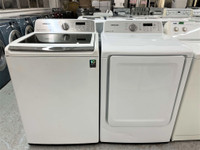 2871-Laveuse Secheuse Samsung blanche top load Washer and Dryer
