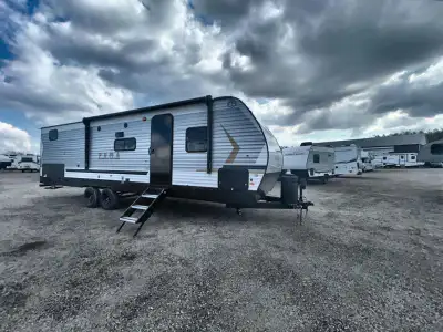 Palomino Puma Camping Edition travel trailer 304BHCE highlights: Large Slide Out Front Private Bedro...