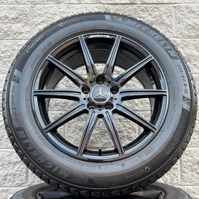 (98%) 4x 235/60R18 Michelin Winters w/ MB GLC Rims in Tires & Rims in City of Toronto - Image 3