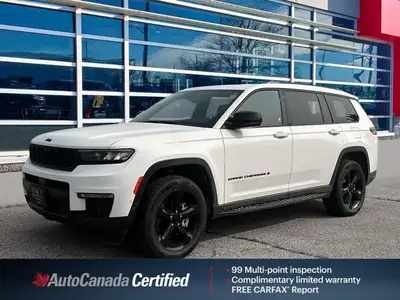 Stunning Bright White 2024 Jeep Grand Cherokee L Limited 4X4, 8-Speed Automatic, 3.6L V6 Come And Ex...