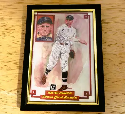 Framed 1984 Walter Johnson Donruss Card, View more