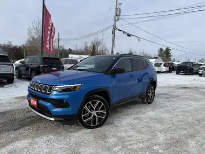 2024 JEEP COMPASS LIMITED 4X4. 2.0L TURBO ENGINE WITH 8 SPEED AUTO TRANSMISSION. PANORAMIC SUNROOF,...
