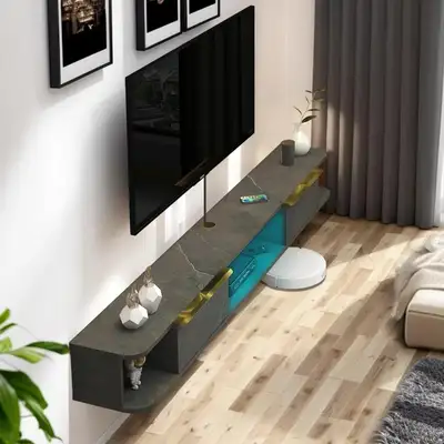 Colour Dark Grey Brand Bixiaomei Size 62.99IN Style Modern Assembly required Yes Shape Rectangular (...